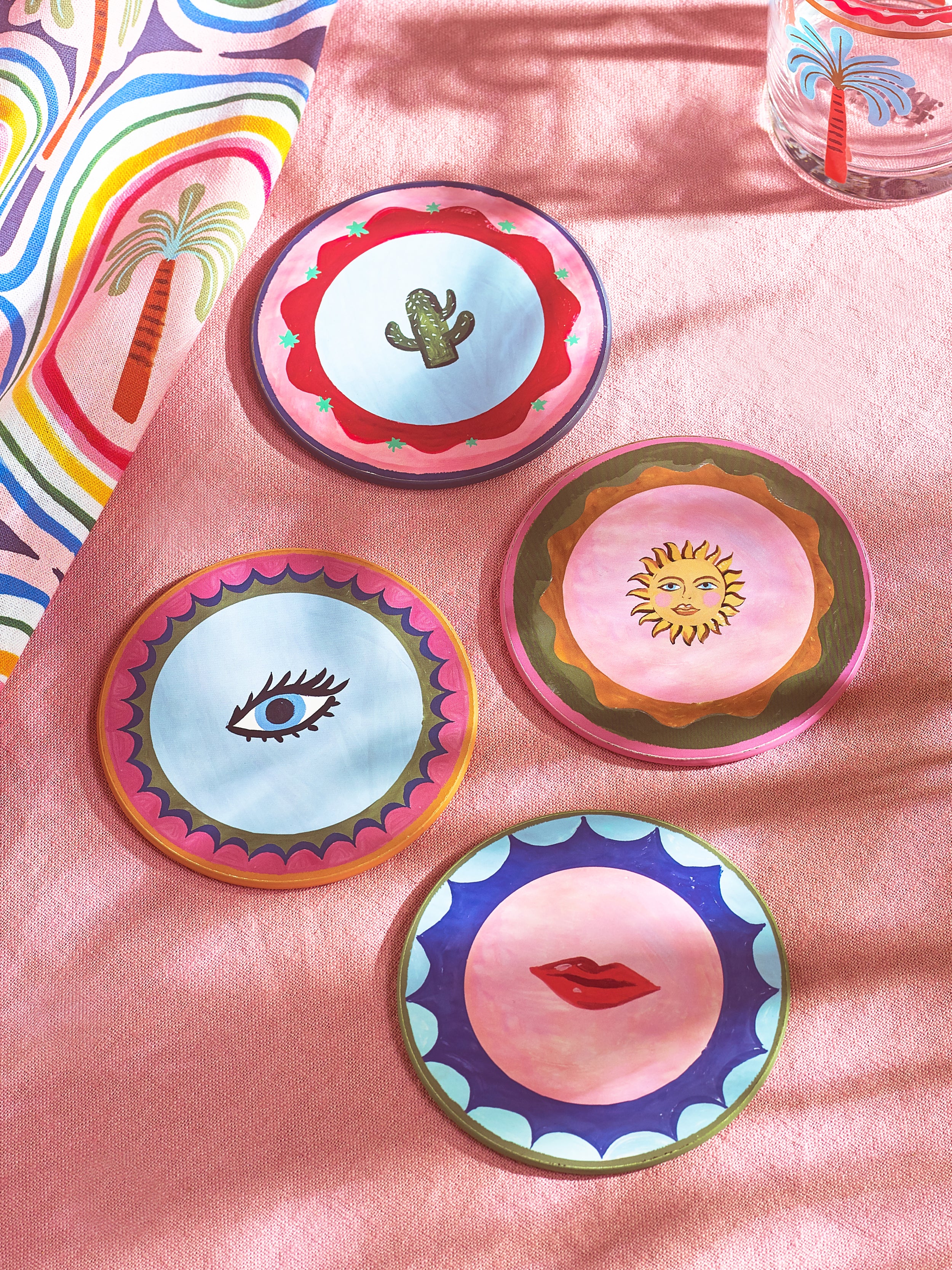 Eleanor Bowmer Set of 4 Icon Cork Backed Coasters