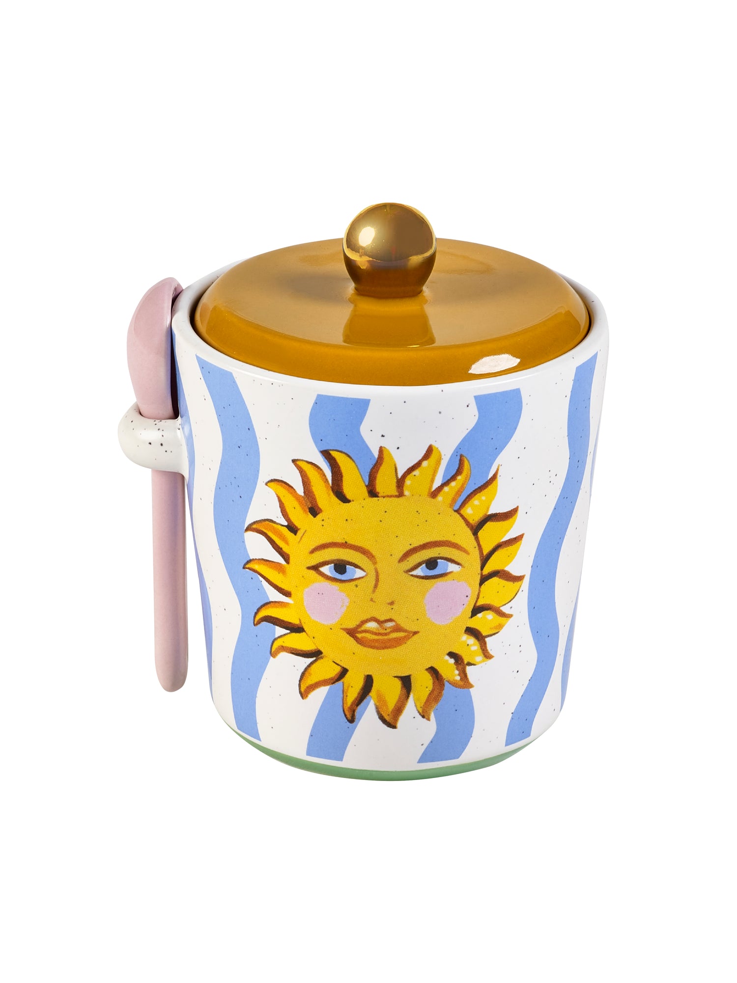 Eleanor Bowmer Electric Coast Sugar Pot & Spoon Set