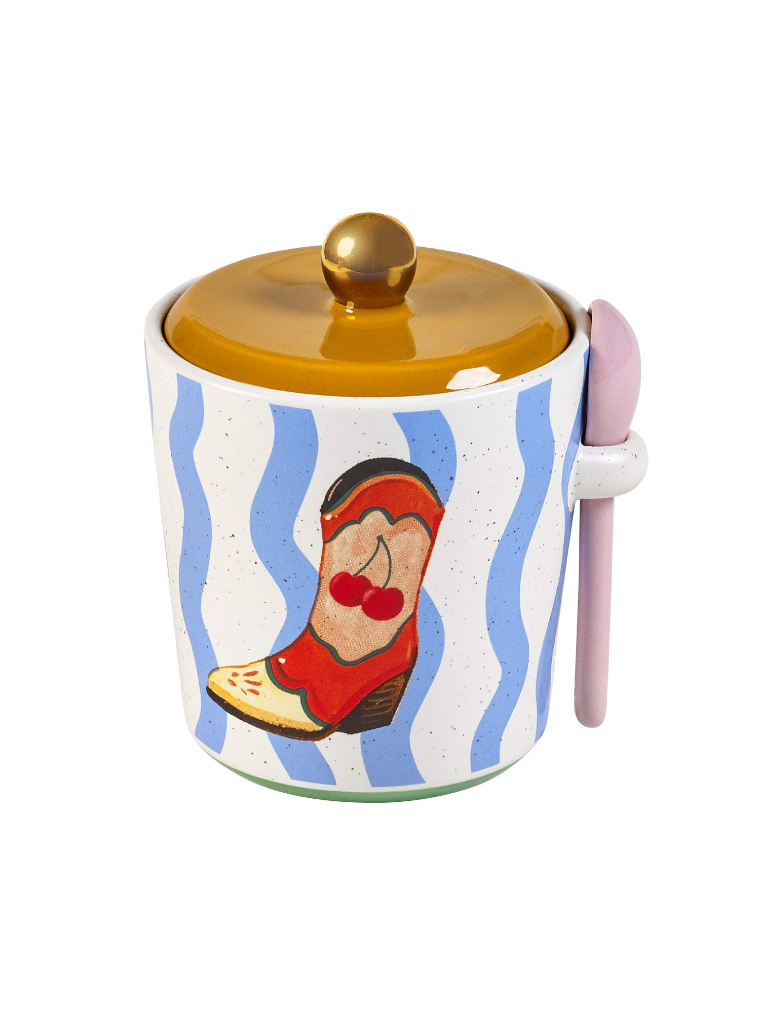 Eleanor Bowmer Electric Coast Sugar Pot & Spoon Set