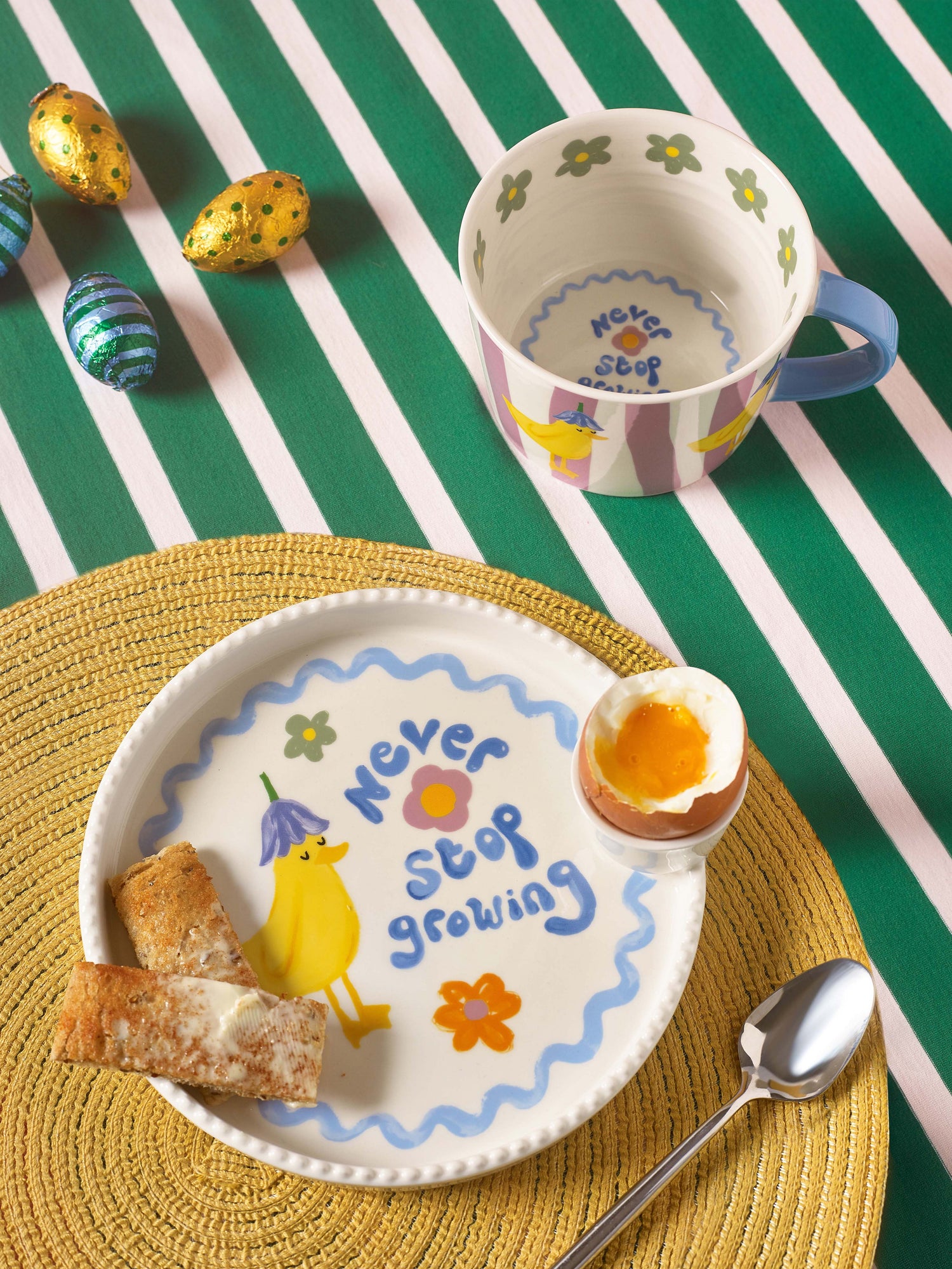 Eleanor Bowmer Bloom & Grow Duck Egg Cup & Plate