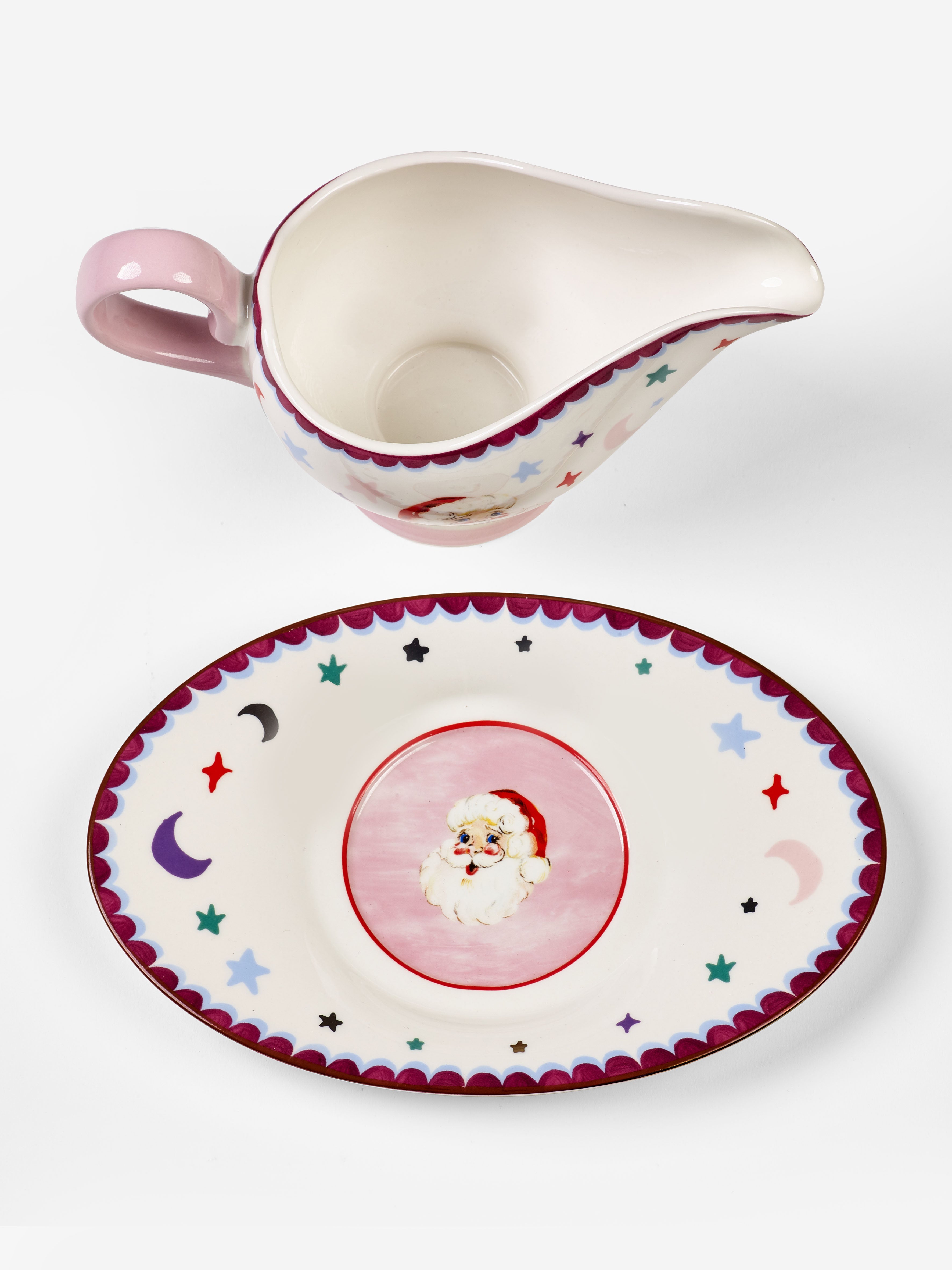 Eleanor Bowmer Festive Santa Gravy Boat & Saucer