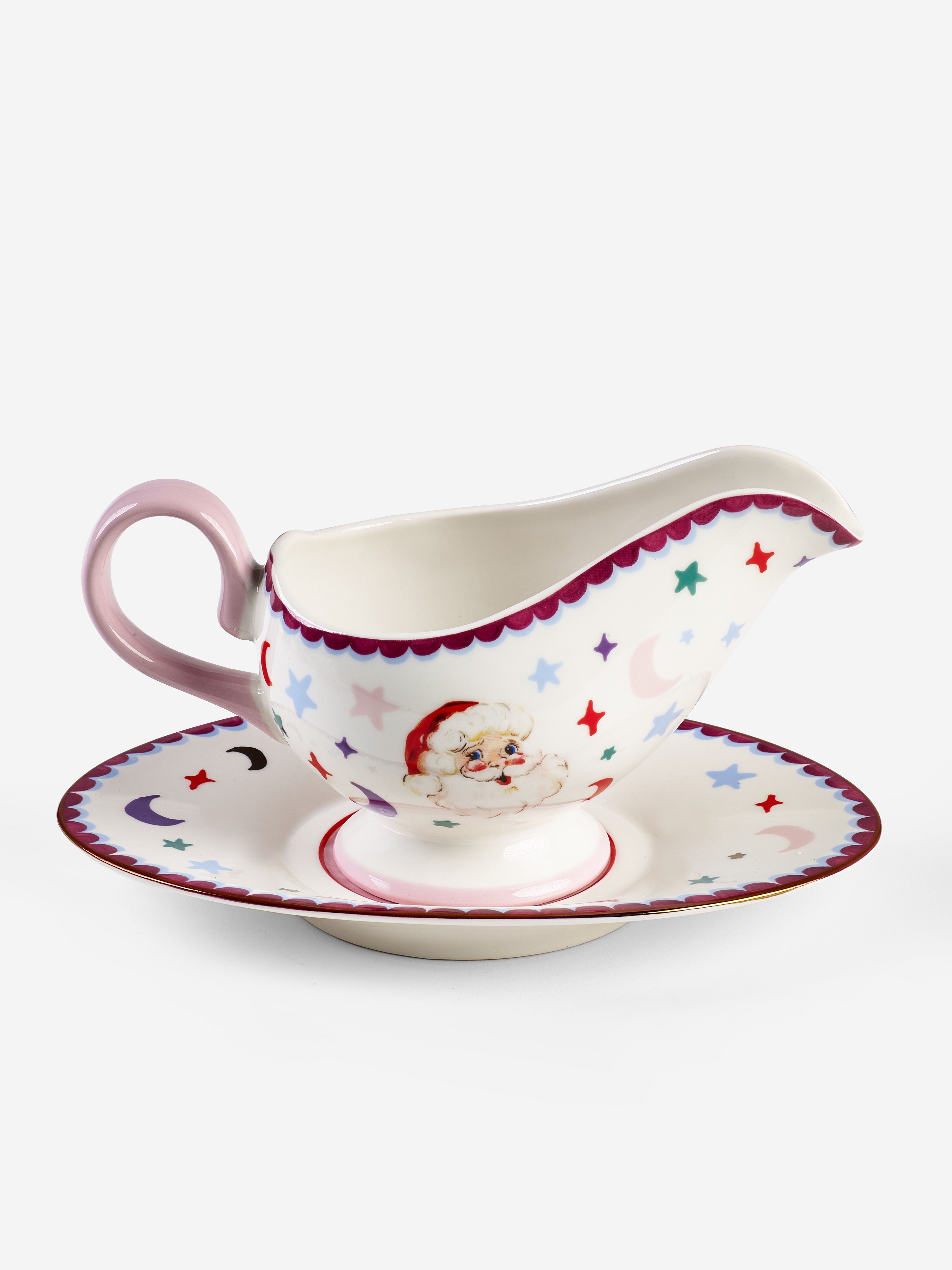 Eleanor Bowmer Festive Santa Gravy Boat & Saucer