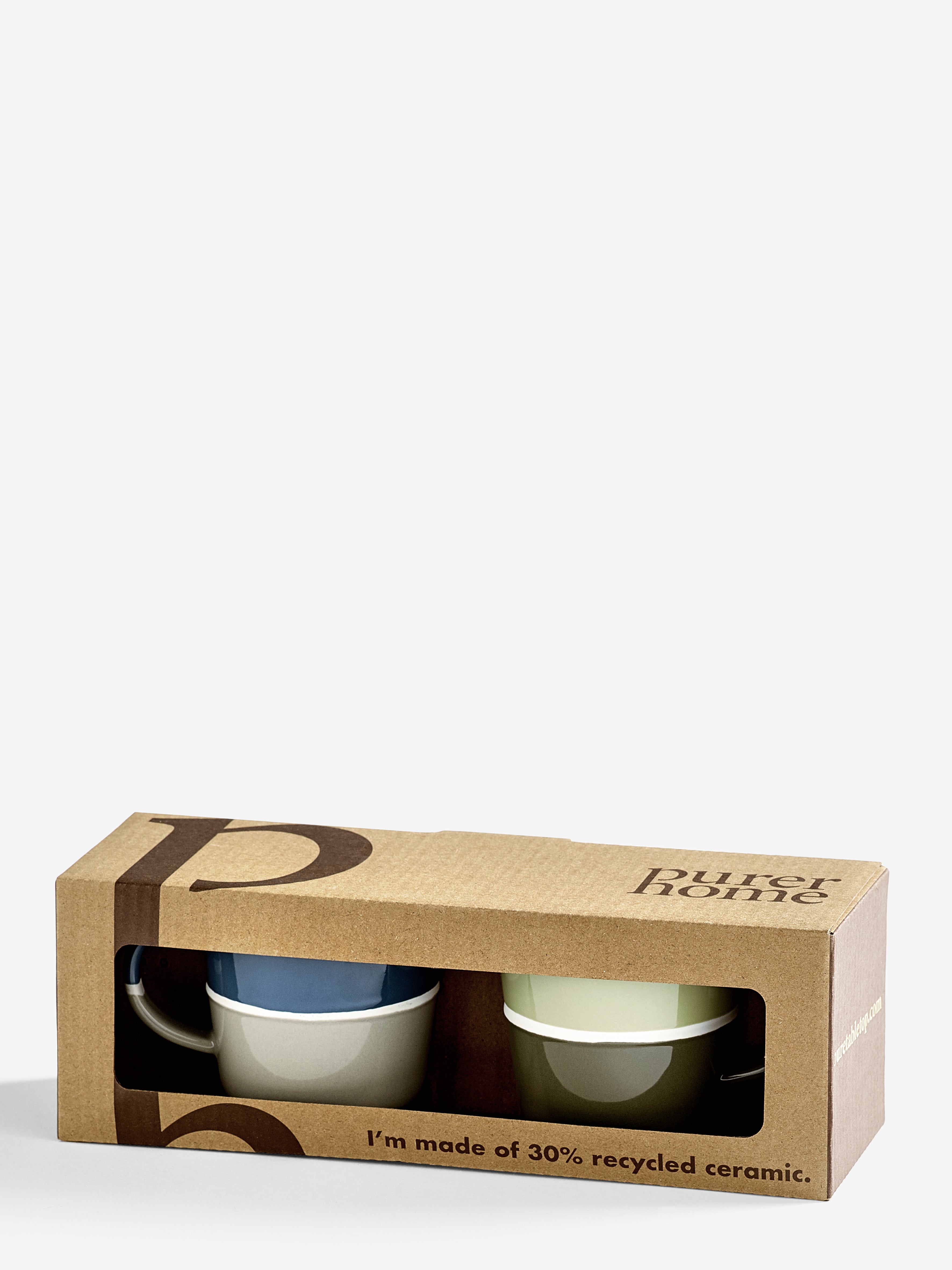 PurerHome Sea Mist & Grass Land Brew Mugs (Set of 2)