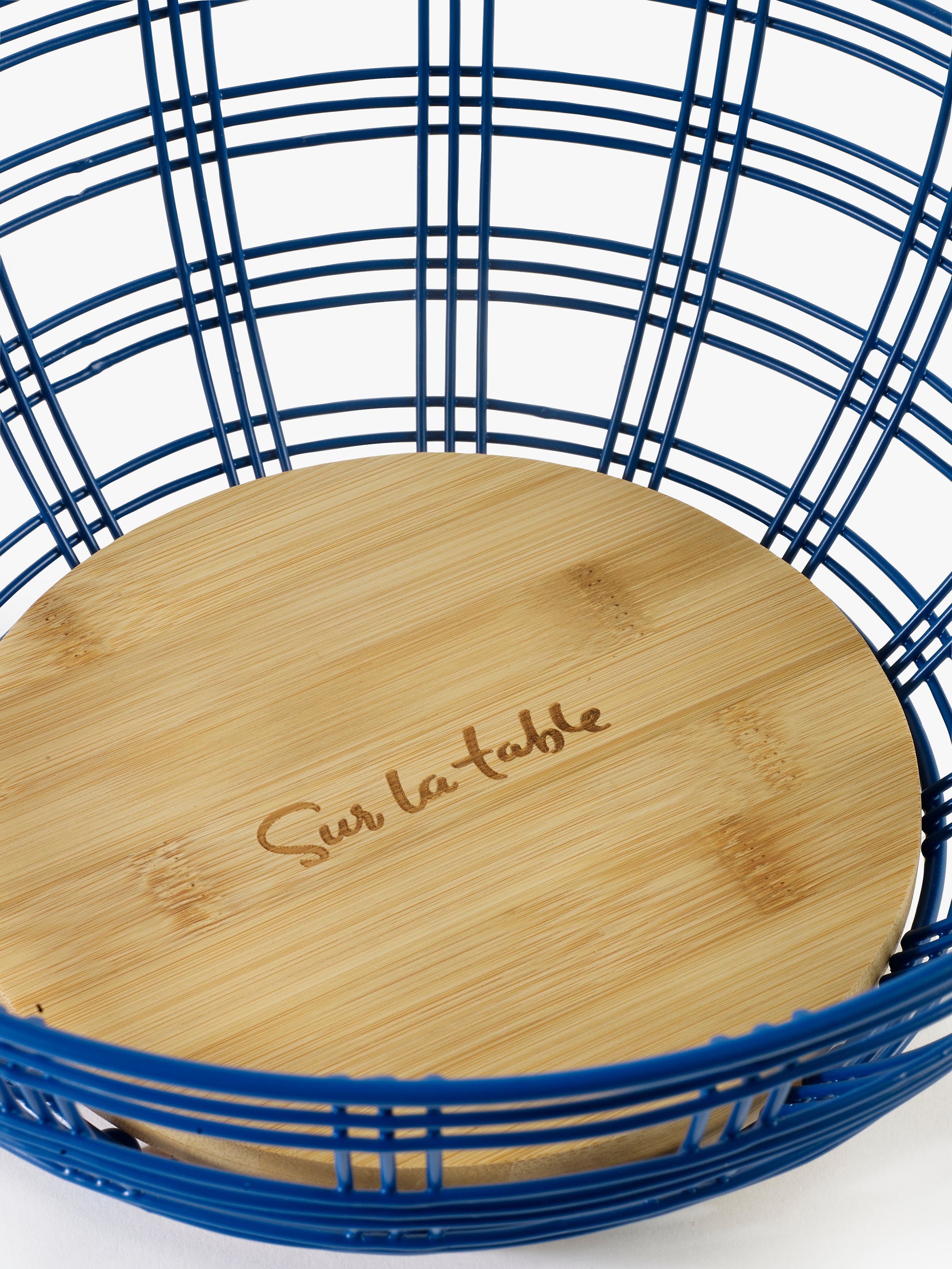 Sur La Table Blue Wire Fruit Bowl