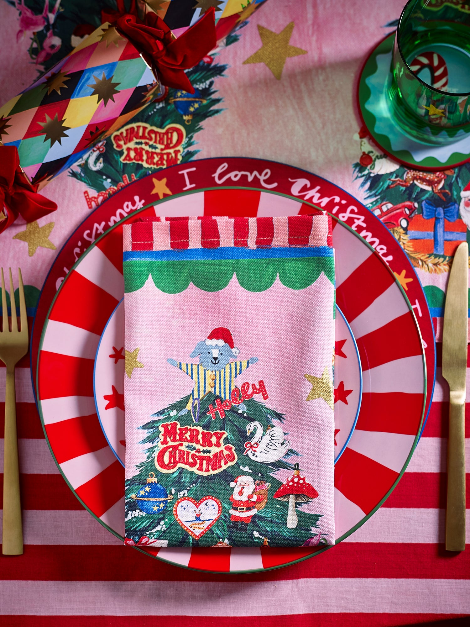 Eleanor Bowmer Set of 4 Fabulously Festive Napkins