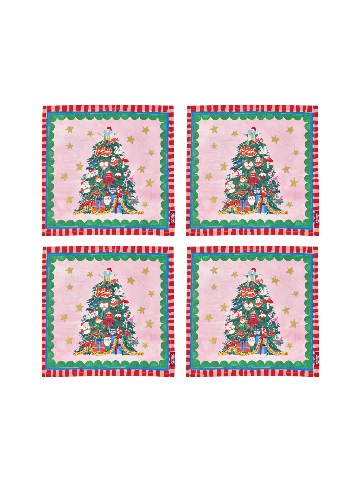 Eleanor Bowmer Set of 4 Fabulously Festive Napkins