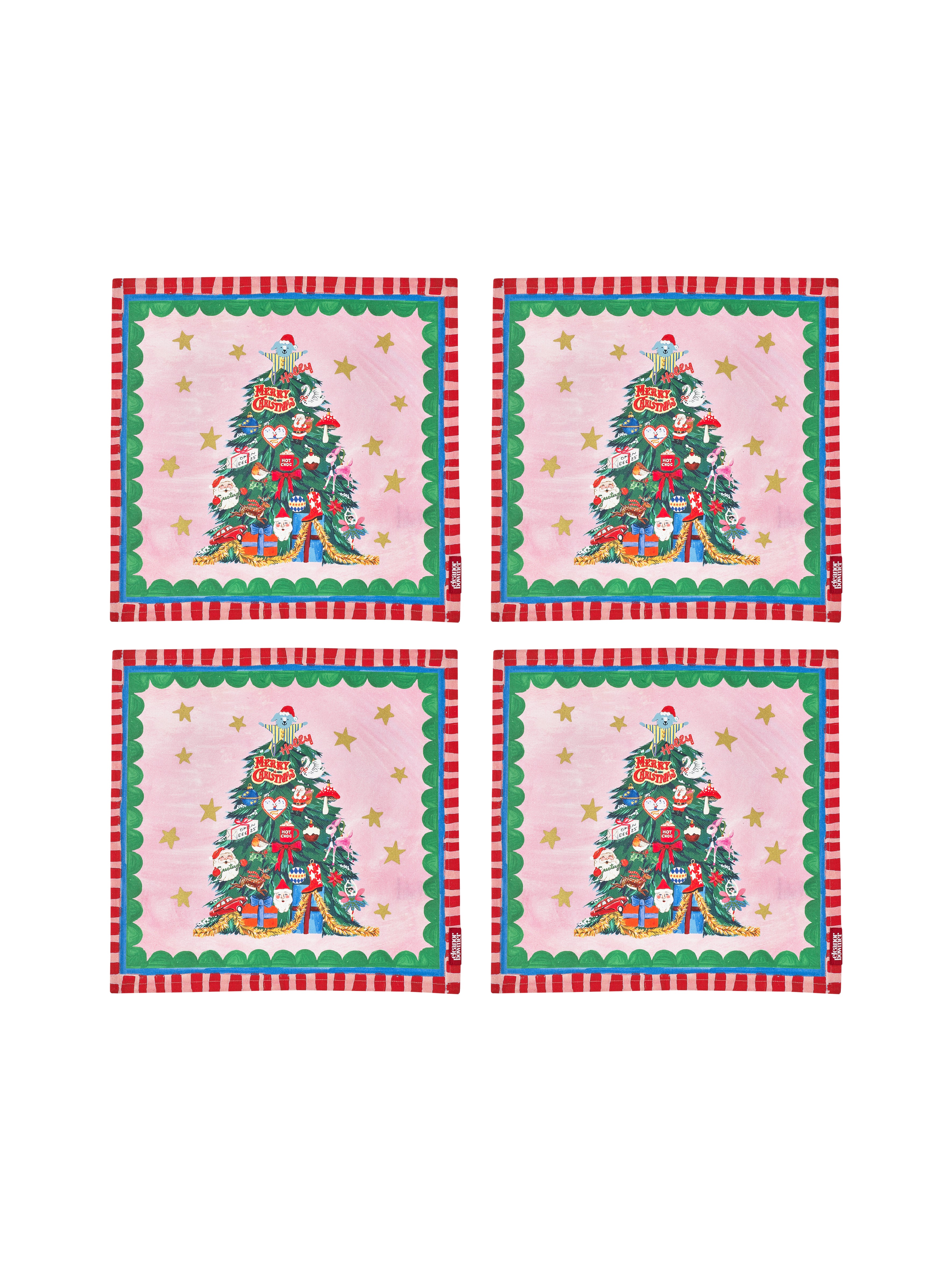 Eleanor Bowmer Set of 4 Fabulously Festive Napkins