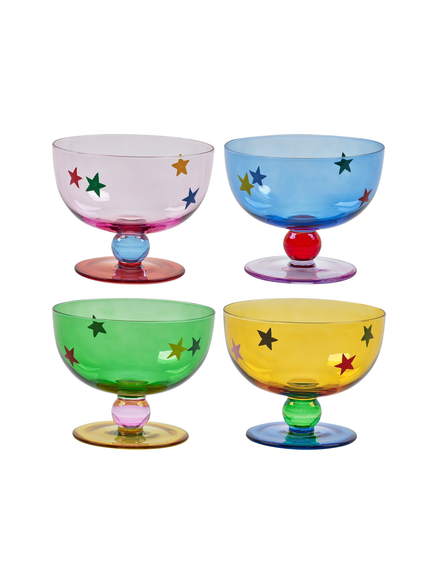 Eleanor Bowmer Set of 4 Footed Glass Dessert Bowls