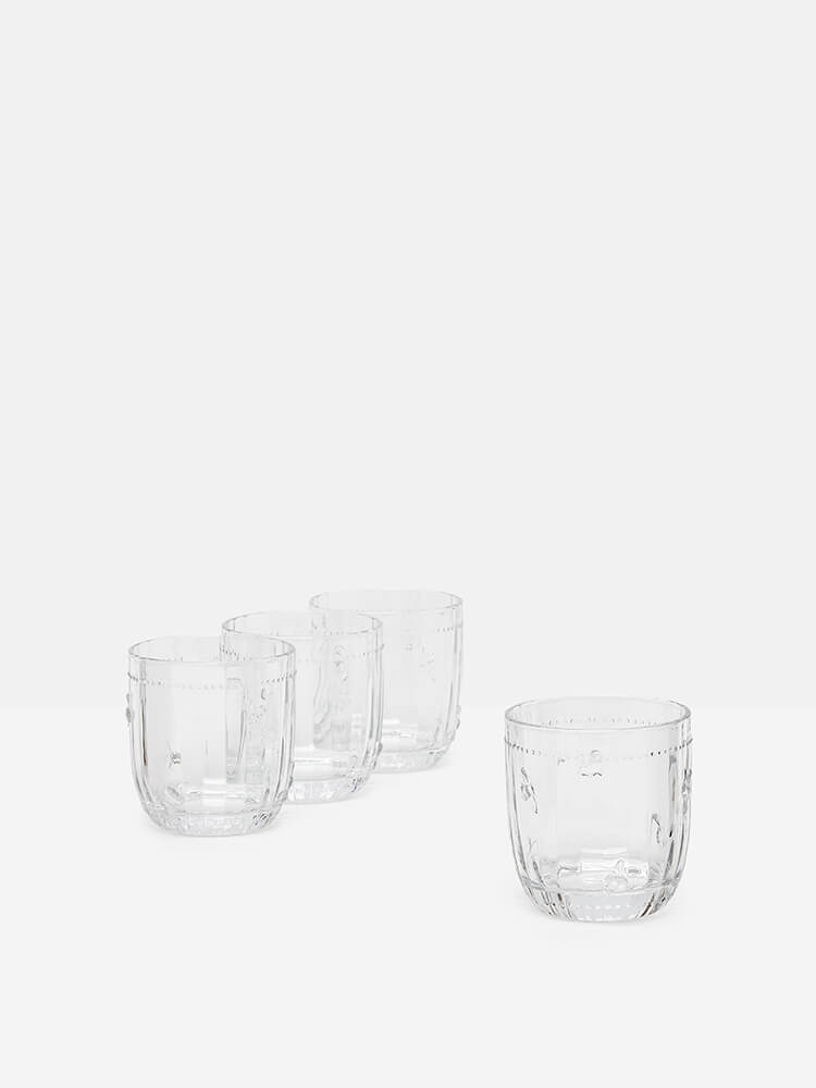 Joules Bee Glass Tumbler (Set of 4)