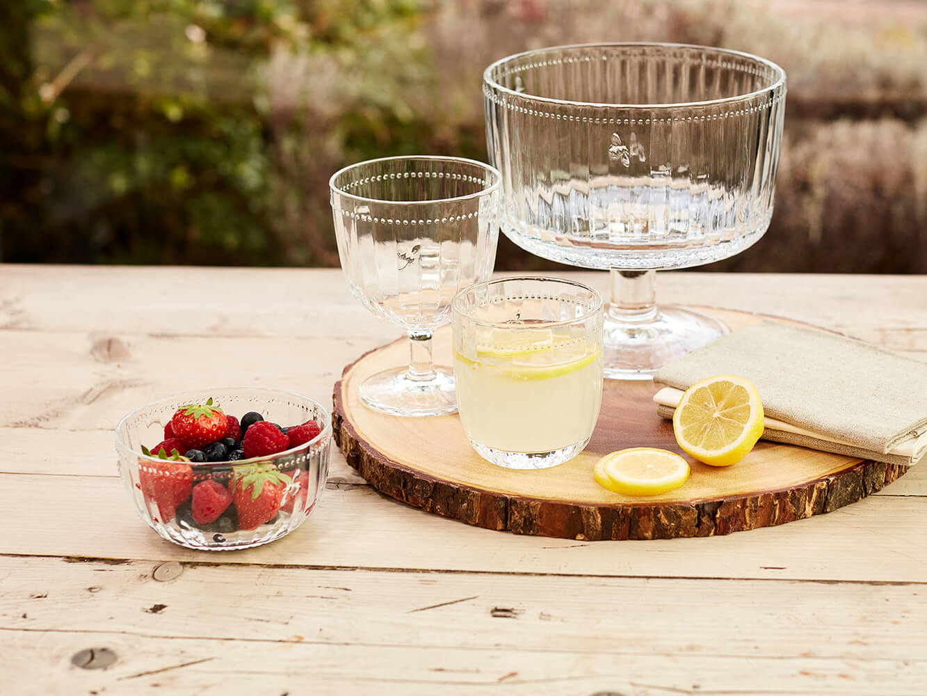 Joules Bee Glass Tumbler (Set of 4)