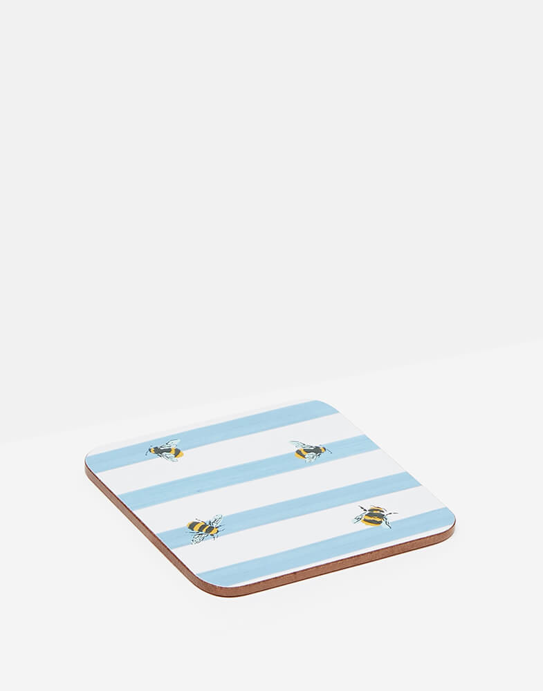 Joules Bee Stripe Coasters (Set of 4)