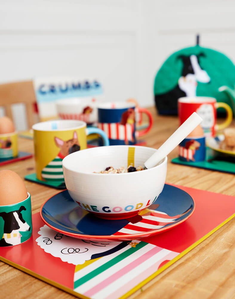 Joules Dachshund Cereal Bowl (Set of 2)