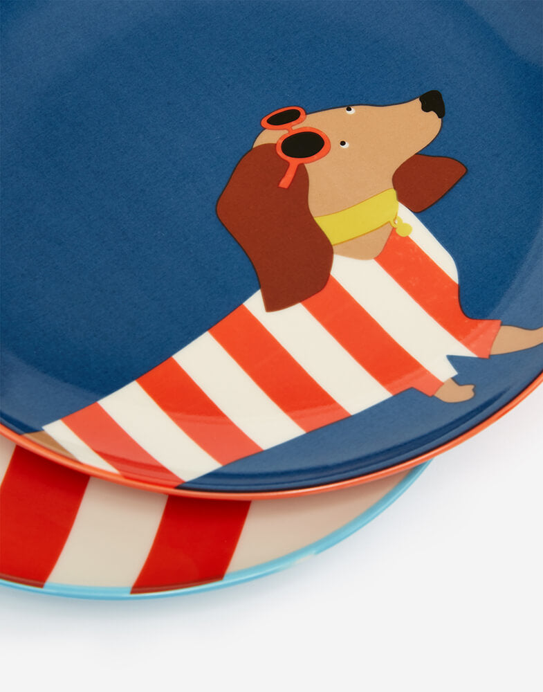 Joules Dachshund Side Plate (Set of 2)