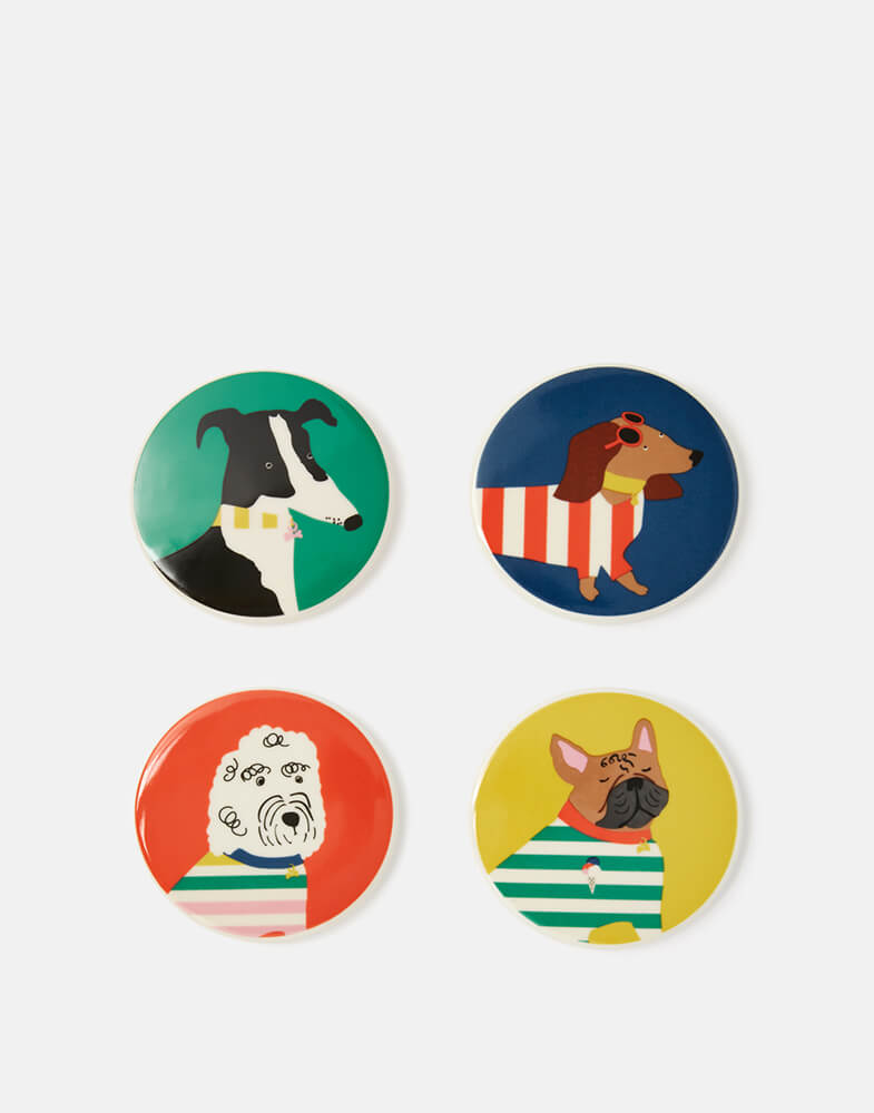 Joules Dog Coaster (Set of 4)