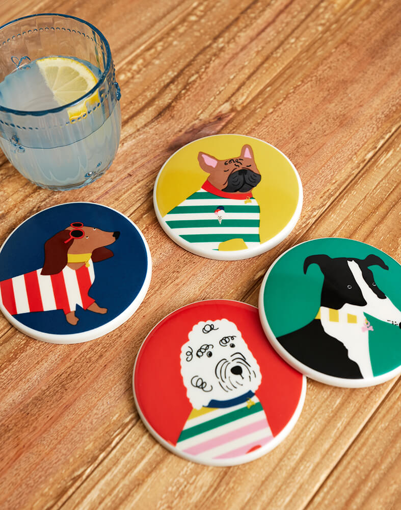 Joules Dog Coaster (Set of 4)