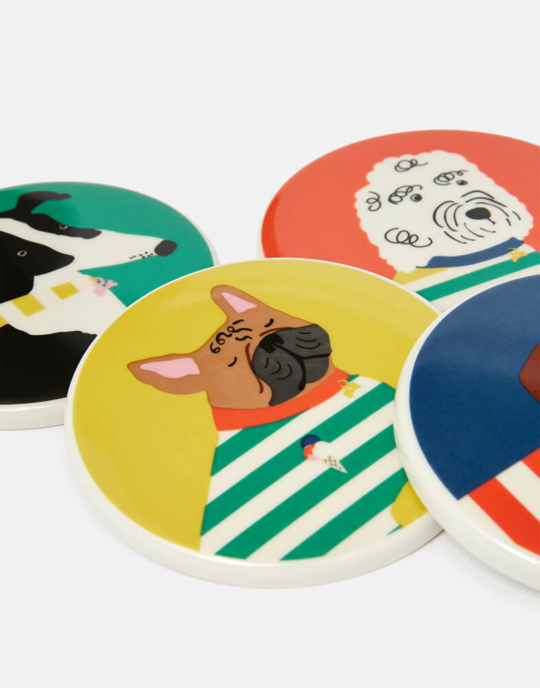 Joules Dog Coaster (Set of 4)