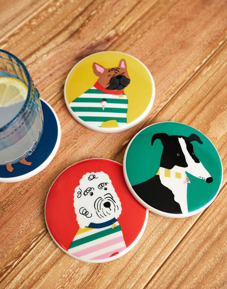 Joules Dog Coaster (Set of 4)