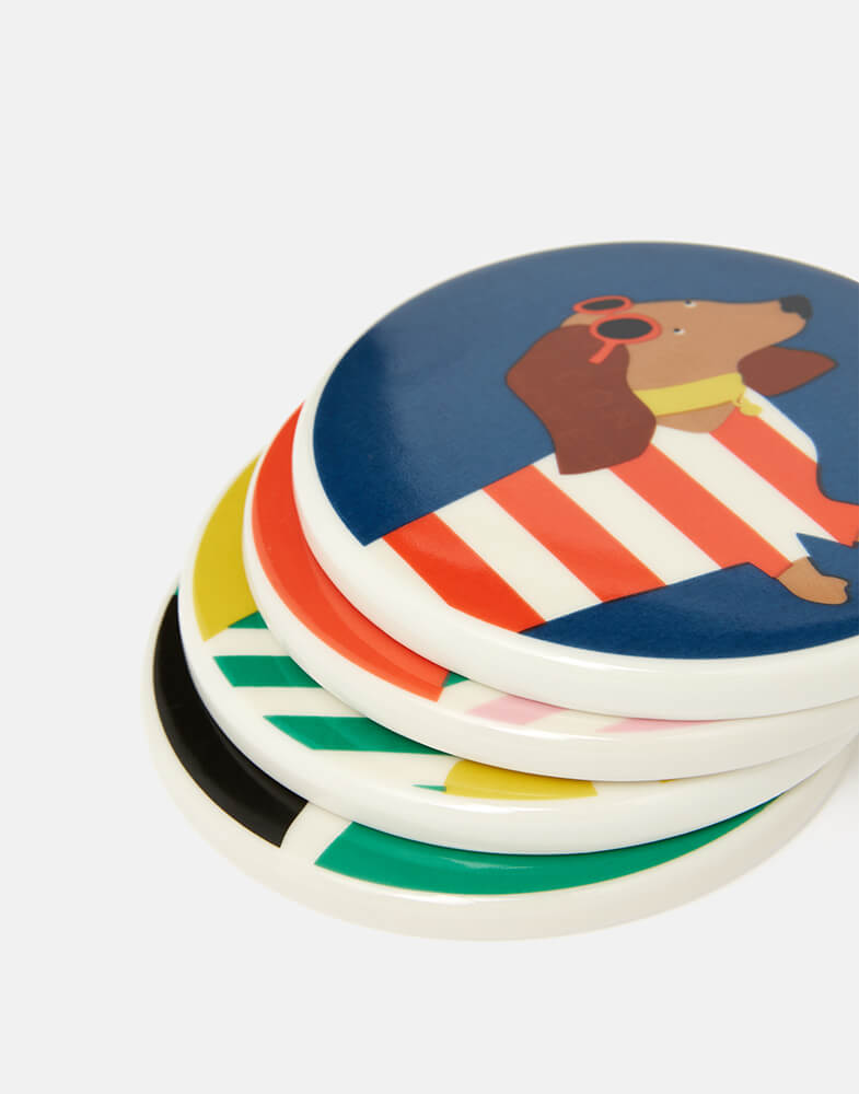 Joules Dog Coaster (Set of 4)