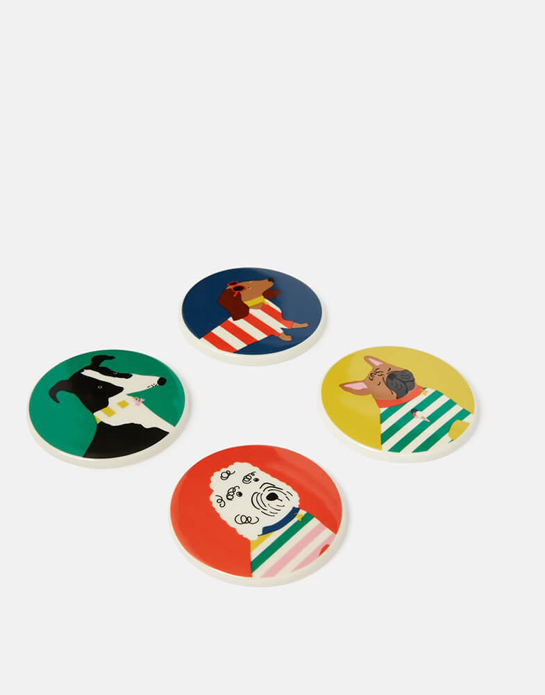 Joules Dog Coaster (Set of 4)