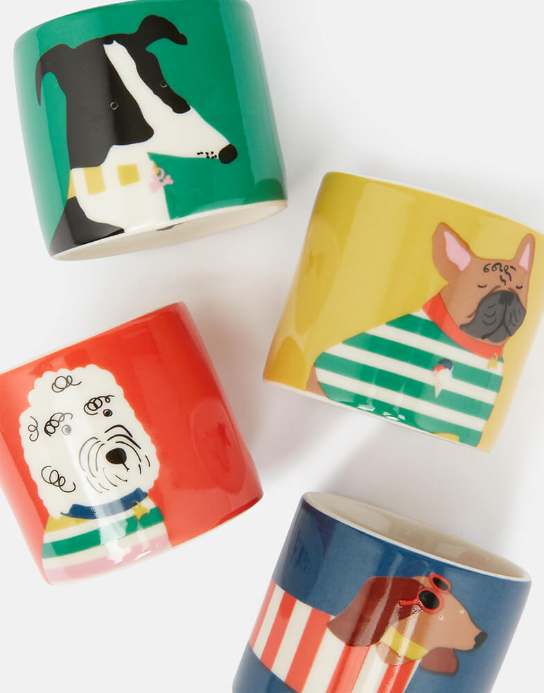 Joules Dog Egg Cups (Set of 4)