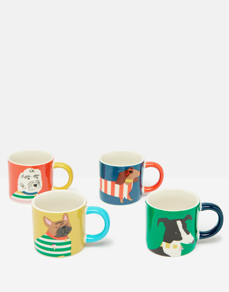 Joules Dog Espresso Cuppas (Set of 4)