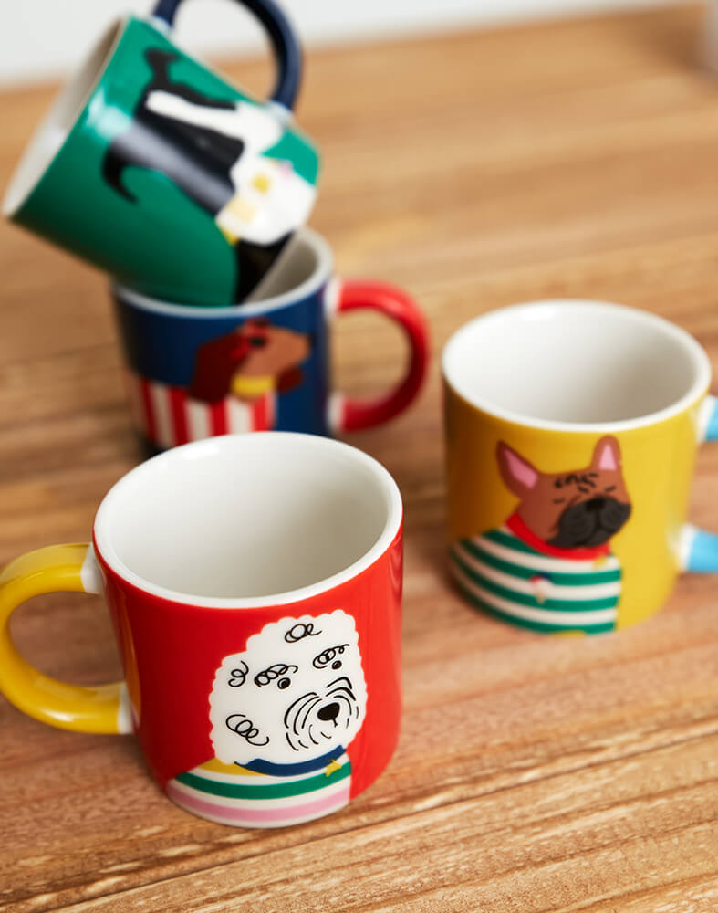 Joules Dog Espresso Cuppas (Set of 4)