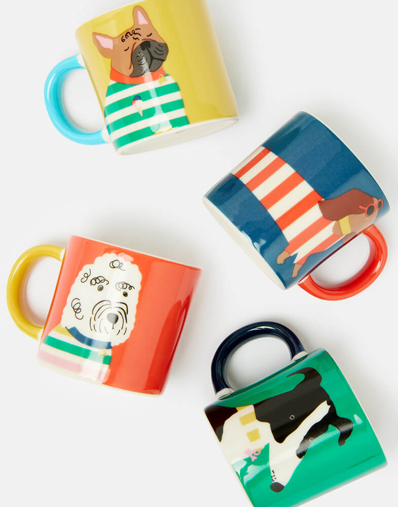 Joules Dog Espresso Cuppas (Set of 4)