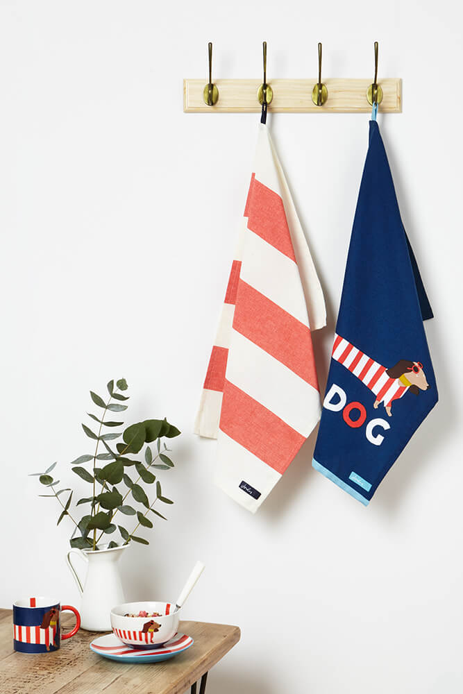 Joules Hot Dog Tea Towels (Set of 2)