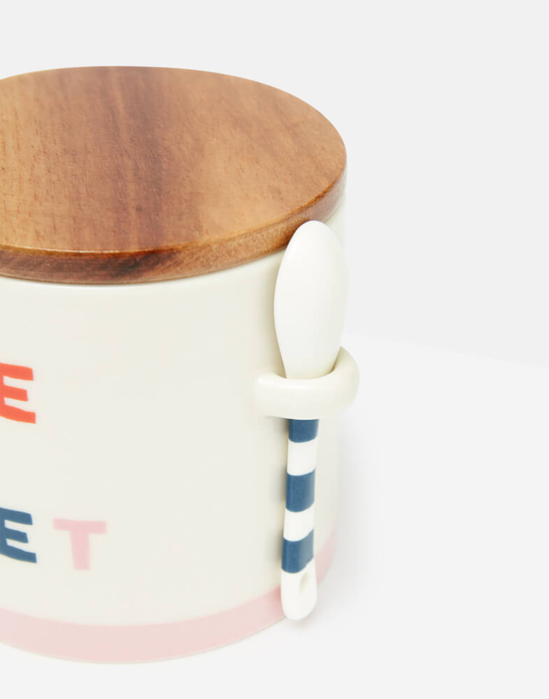 Joules Life Is Sweet Sugar Bowl & Spoon