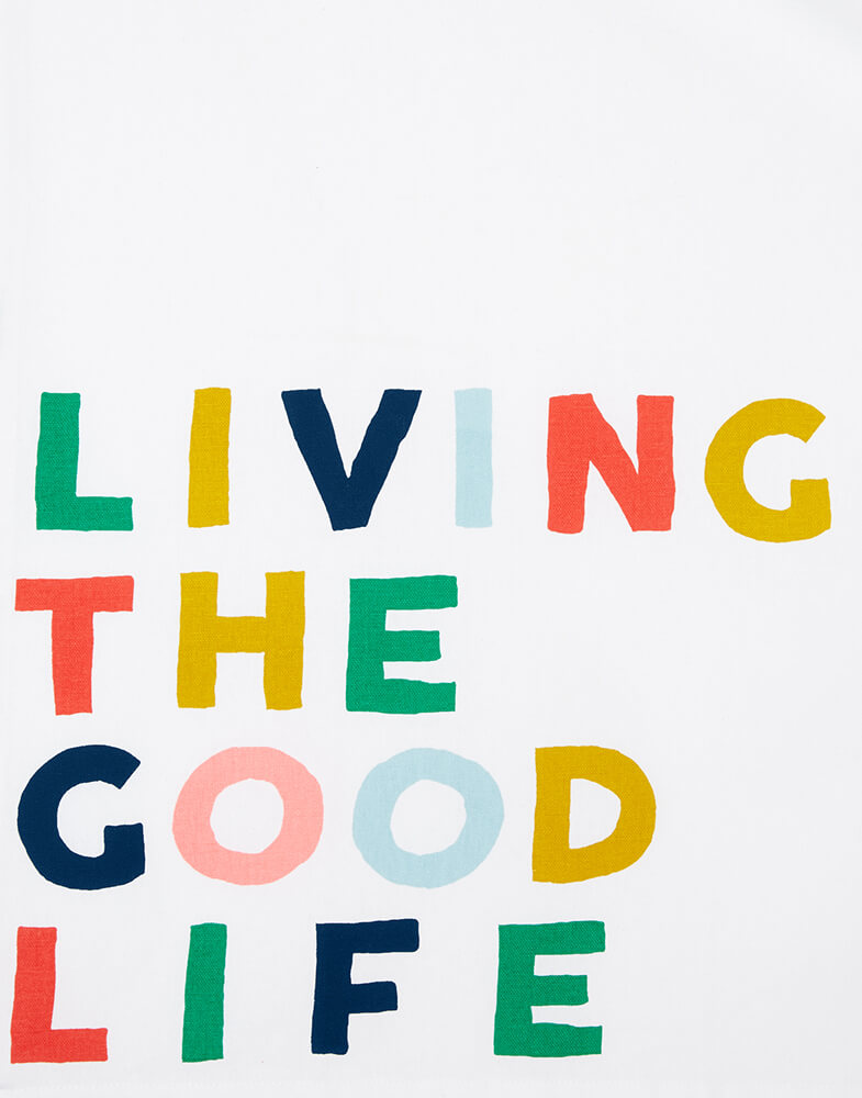 Joules Brightside Living The Good Life Tea Towels (Set of 2)