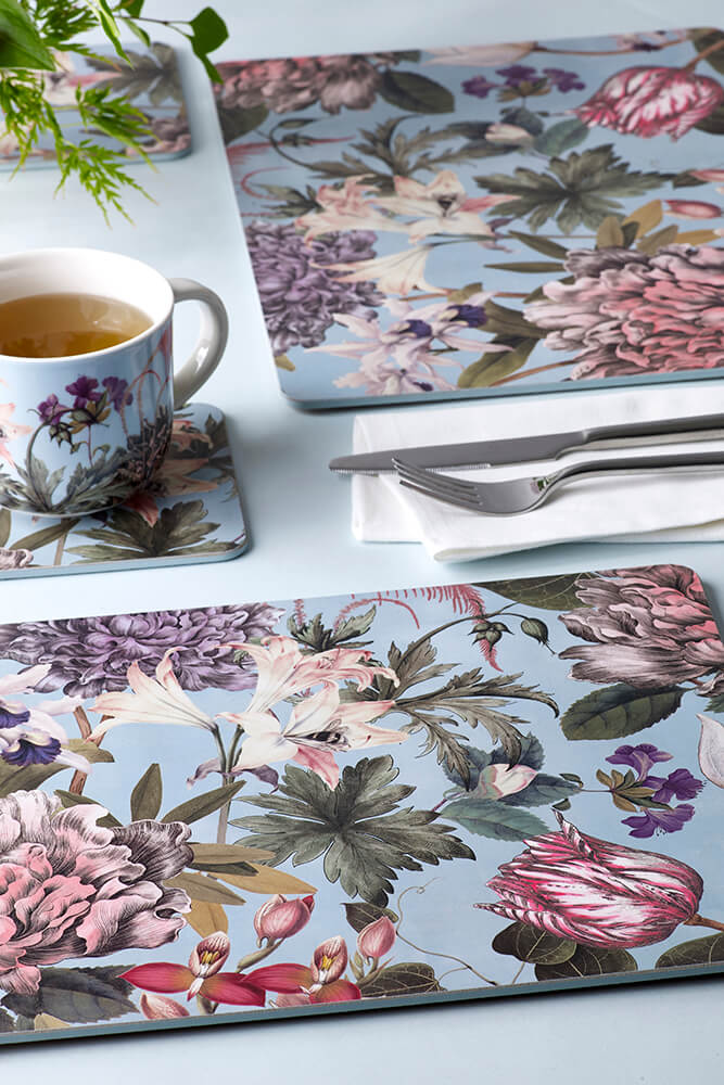 Kew Gardens Bee Floral Rectangle Placemat (Set of 4)