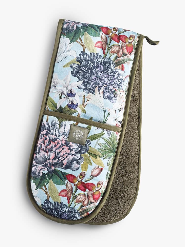 Kew Gardens Bee Floral Double Oven Glove