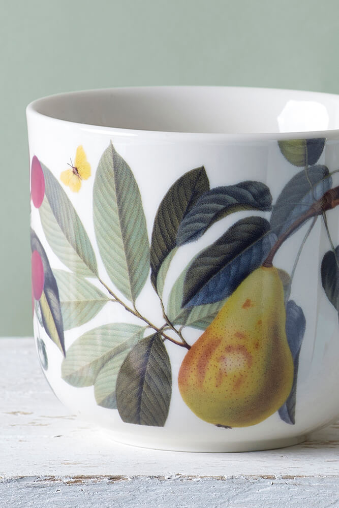 Kew Gardens Fruit and Floral White Mug
