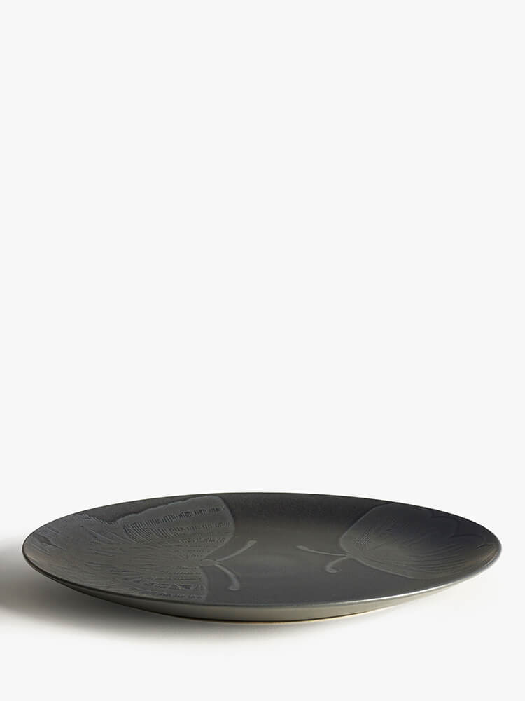 Kew Gardens Living Jewels Black Serve Platter