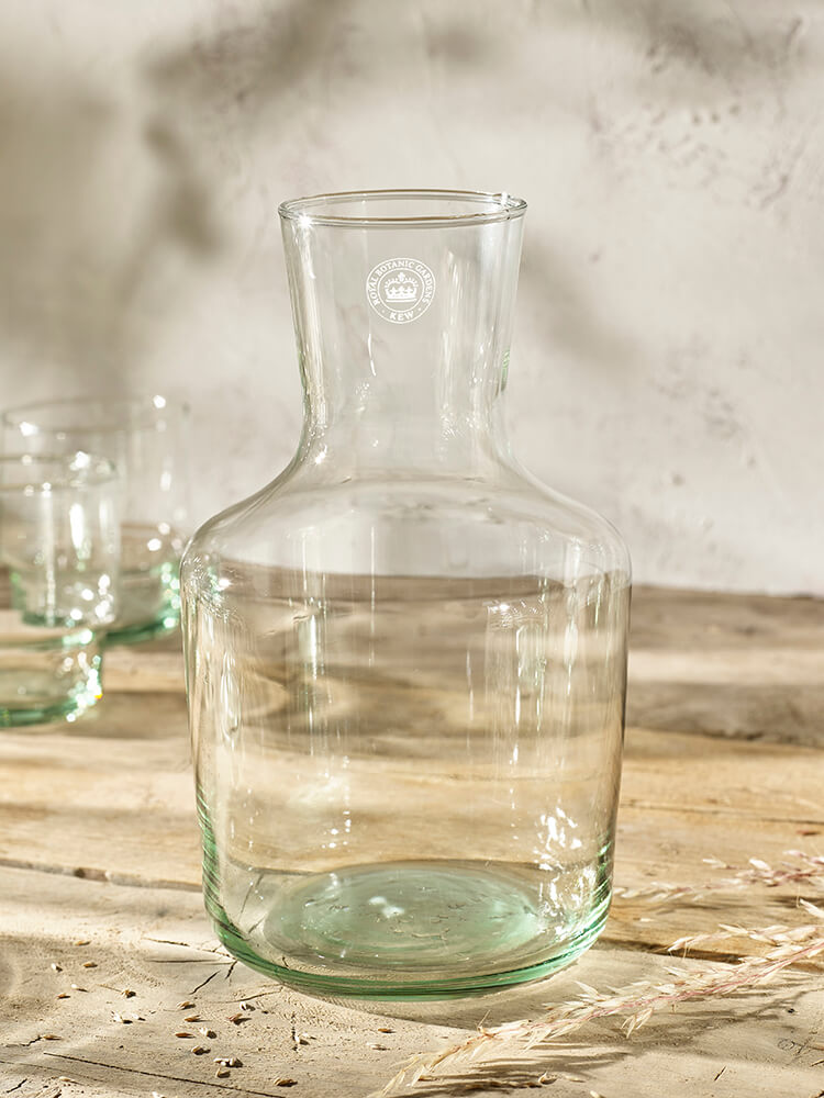 Kew Gardens Living Jewels Recycled Carafe Etched Logo