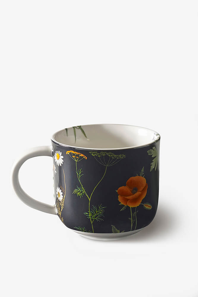 Kew Gardens Wild Floral Navy Mug