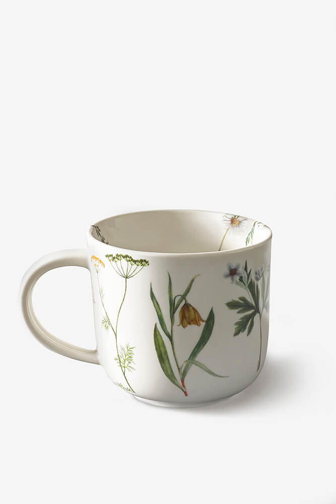 Kew Gardens Wild Floral White Mug