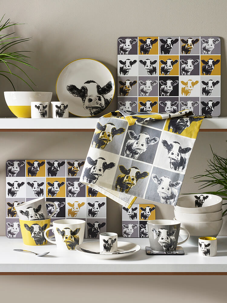 MM Sketch Moo Tea Towel