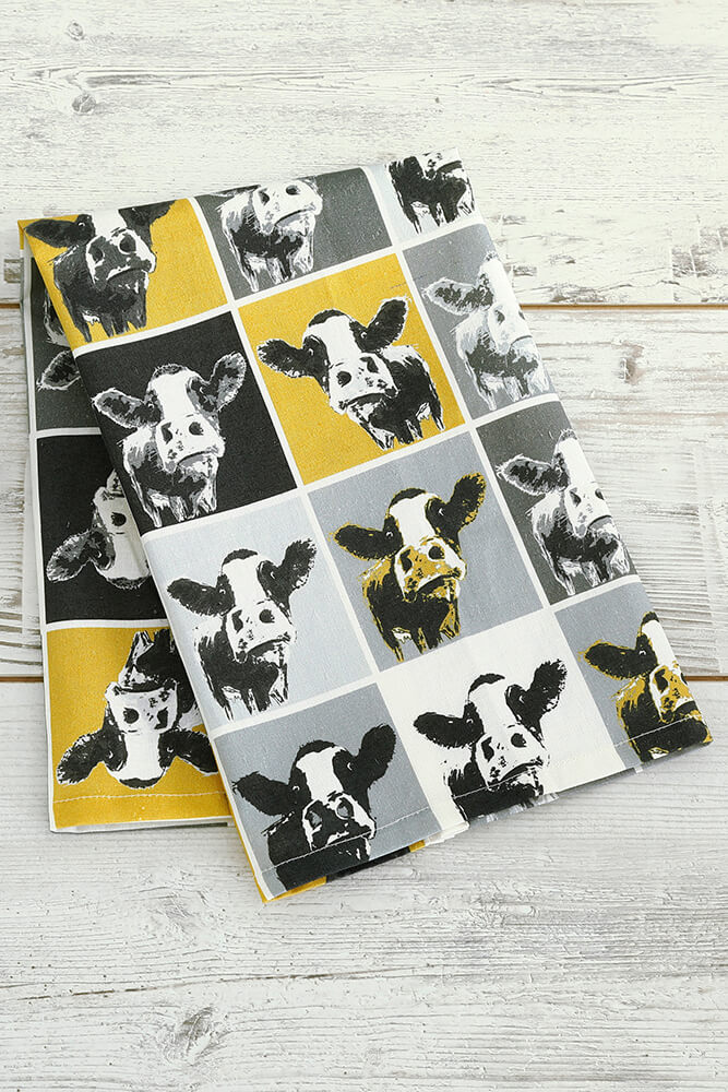 MM Sketch Moo Tea Towel