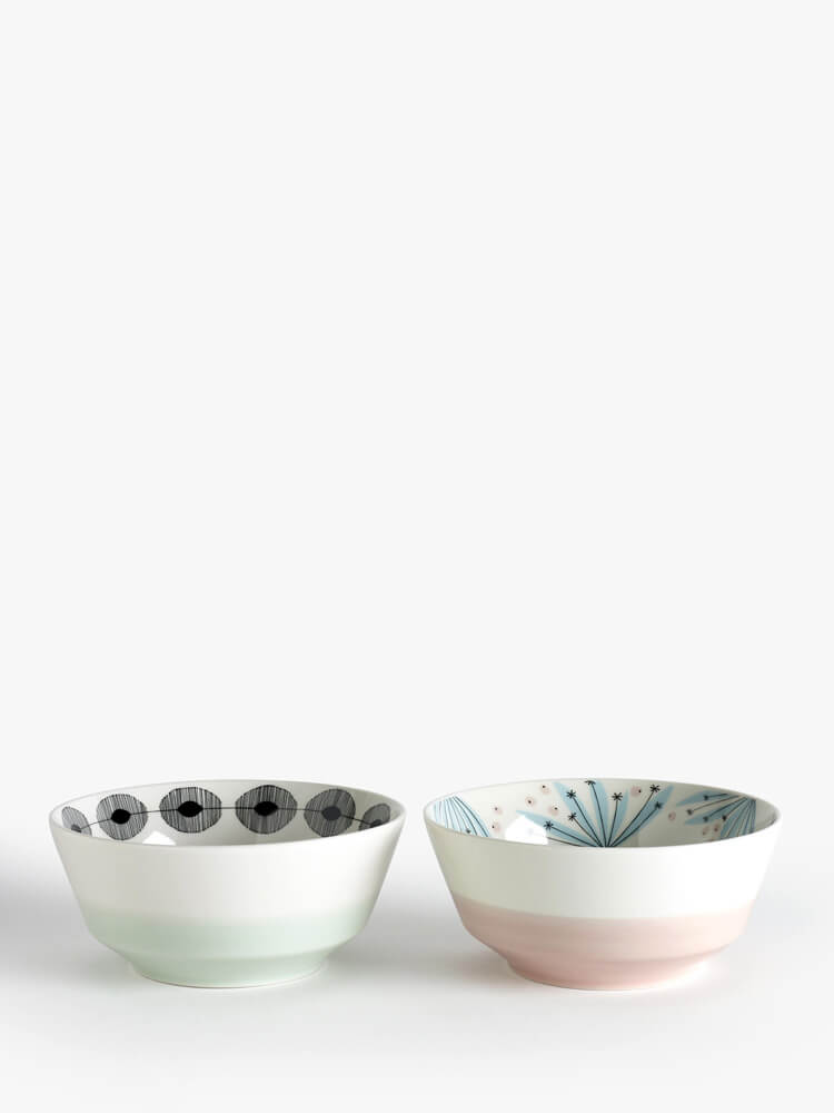 MissPrint Wildflower Cereal Bowls Set of 2