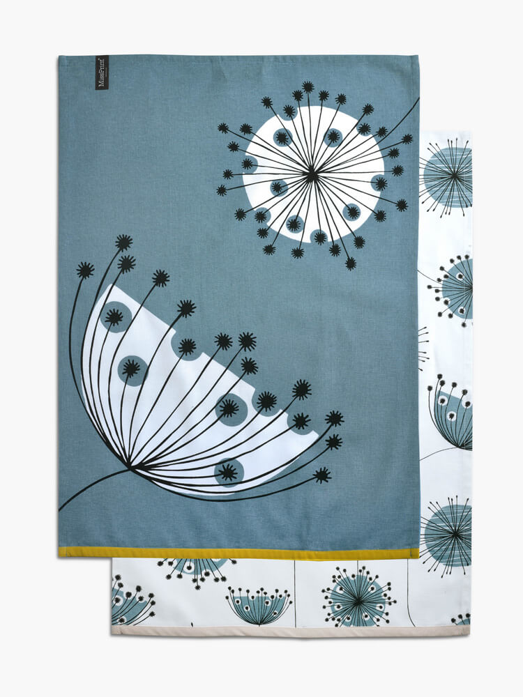 MissPrint Dandelion 2 pk Tea Towel