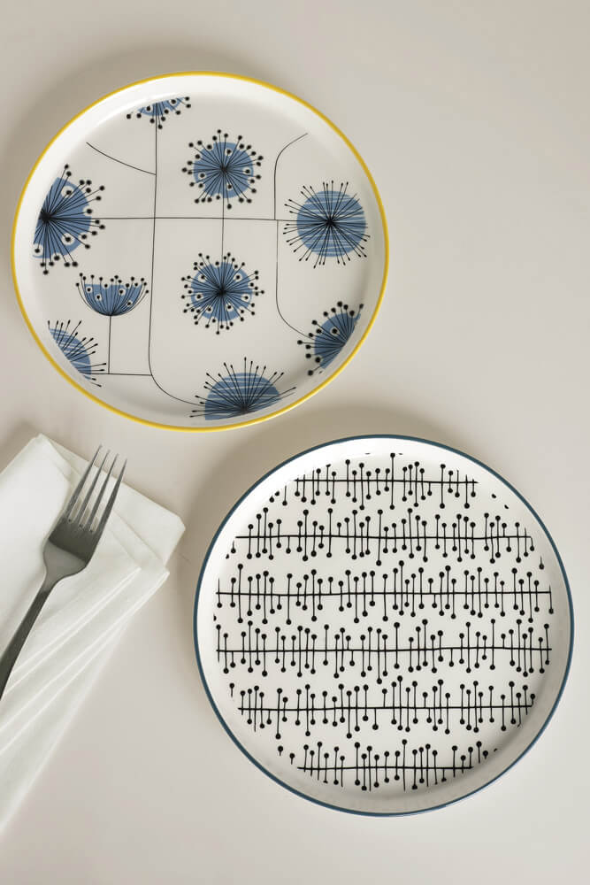 MissPrint Dandelion Side Plates Set of 2