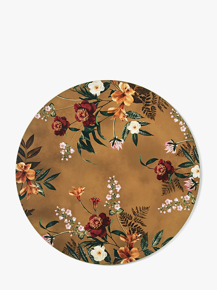 MM Living Isola Mustard Round Placemats (Set of 4)