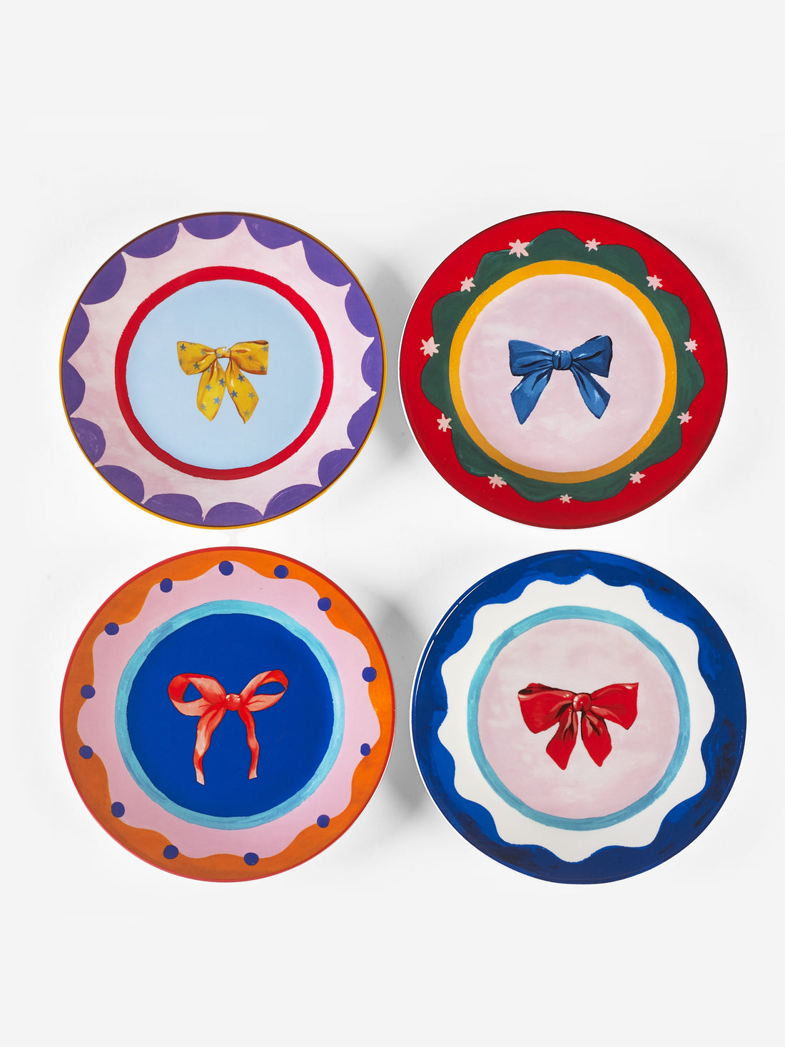 Eleanor Bowmer Festive Bow Cake Plates (Set of 4)