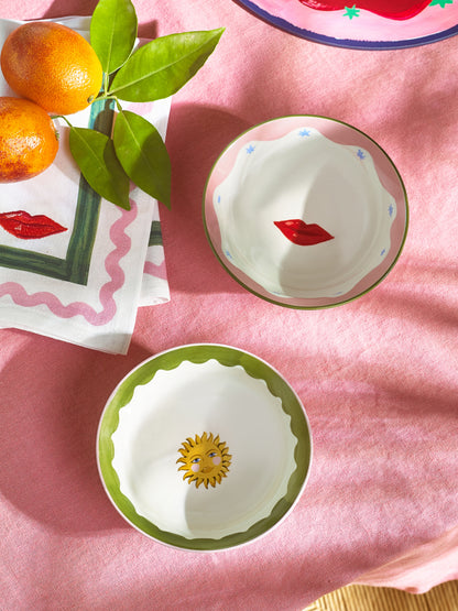 Eleanor Bowmer Set of 2 Sun &amp; Lips Nibble Bowls