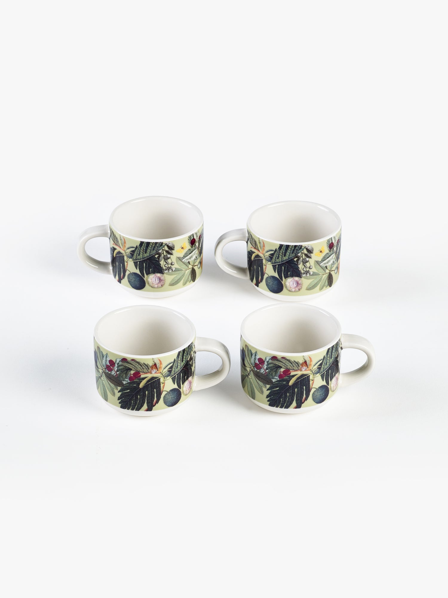 Kew Bloom Set of 4 Espresso Mugs