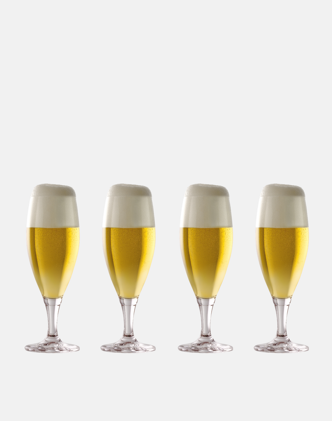 Crystal Footed Beer Glasses (Set of 4)