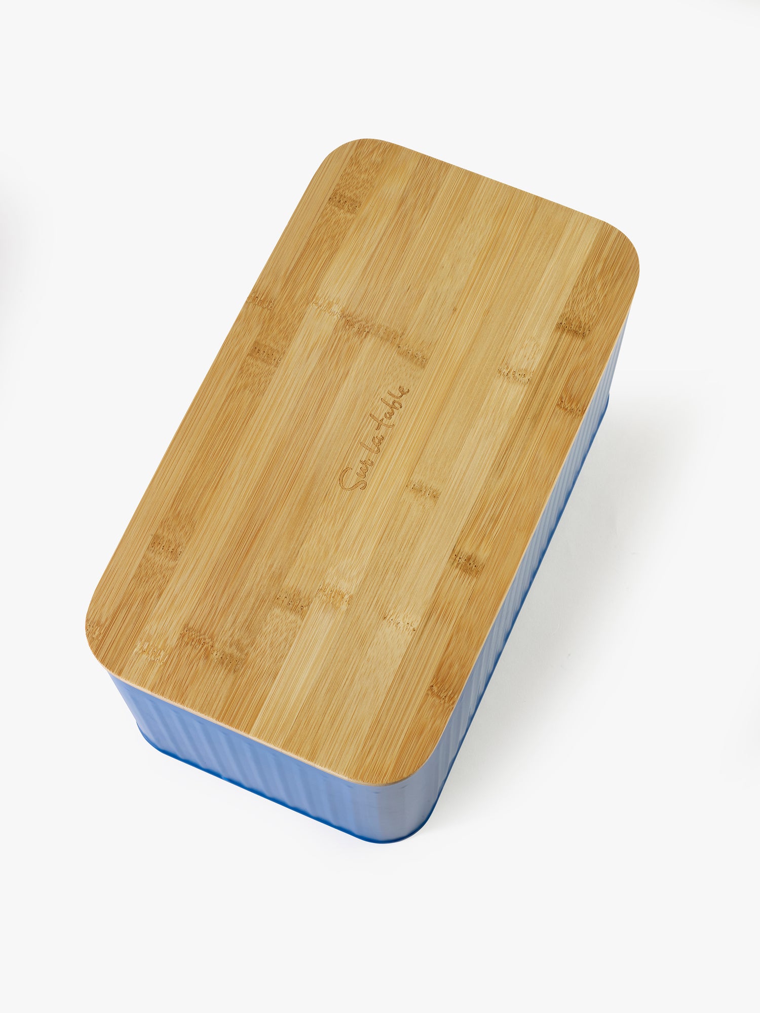 Sur La Table Blue Bread Bin