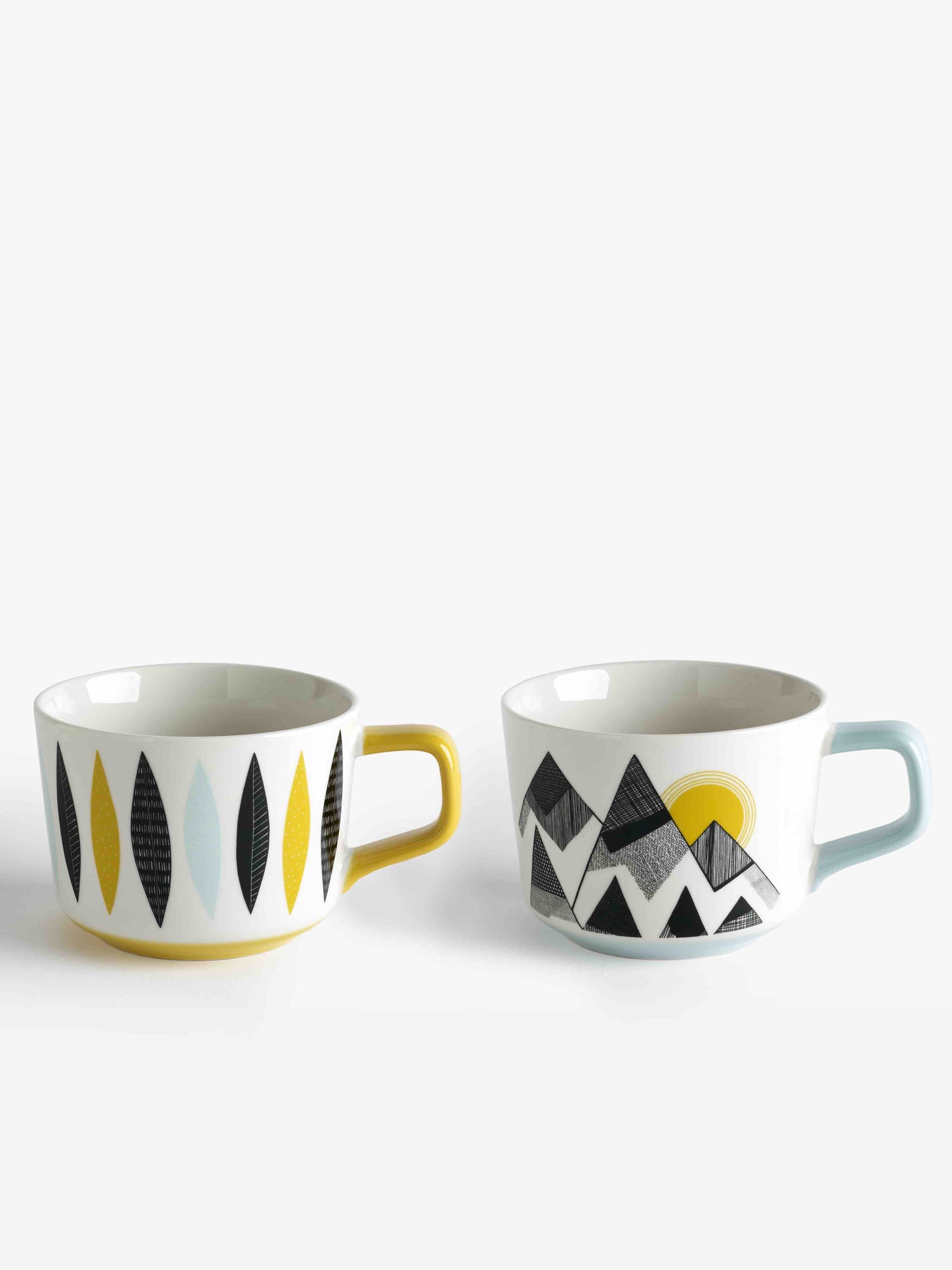 MissPrint Mountain and Feathers Mugs (Set of 2)
