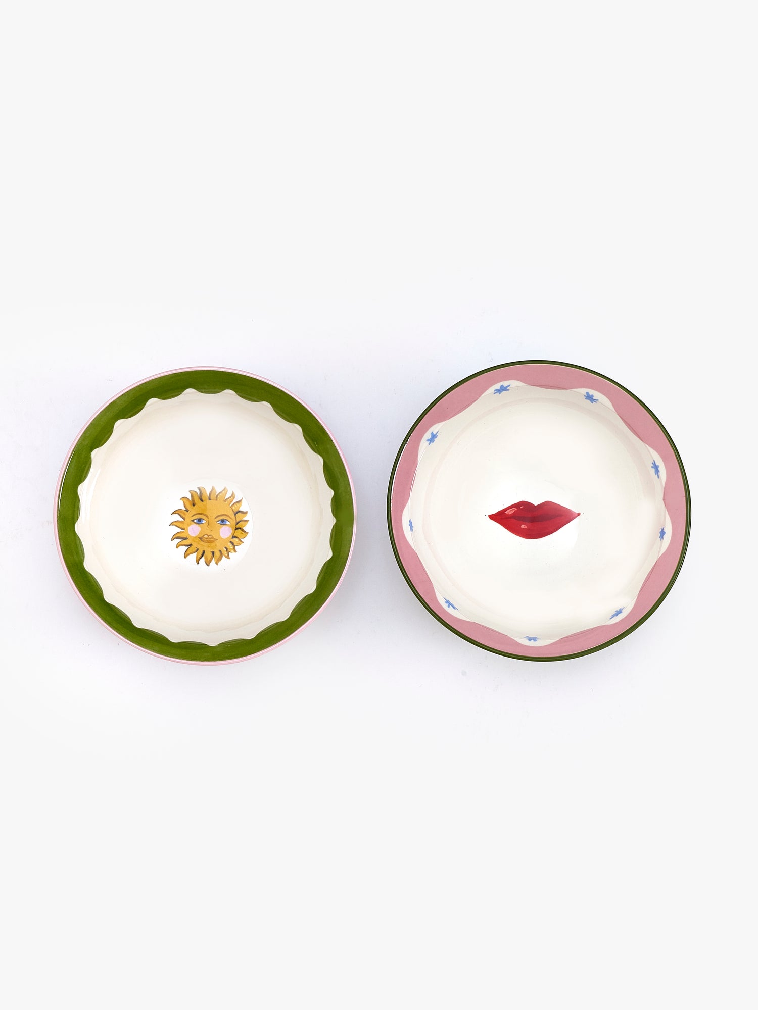 Eleanor Bowmer Set of 2 Sun &amp; Lips Nibble Bowls